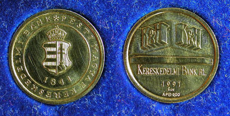 Bogn�r Gy�rgy: Kereskedelmi Bank 1991 arany �rem